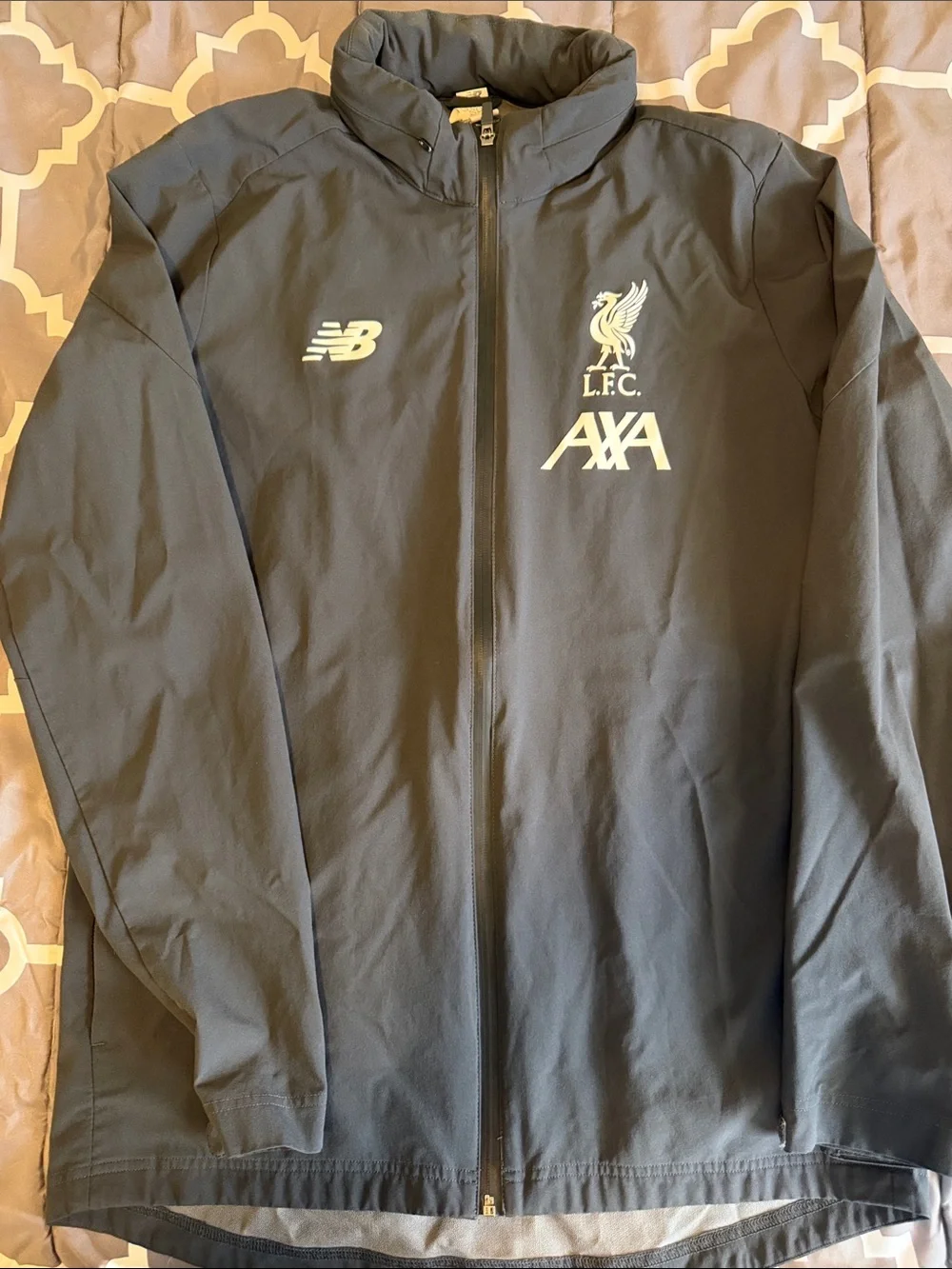 New Balance Black Liverpool FC AXA Zip Jacket